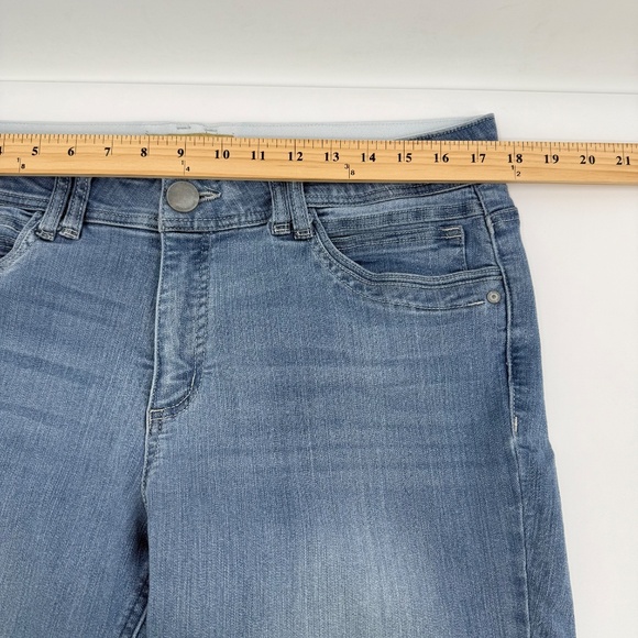 Democracy Jeans Women 14 Blue Light Wash Denim Stretch Ab Technology Skinny - Picture 11 of 15